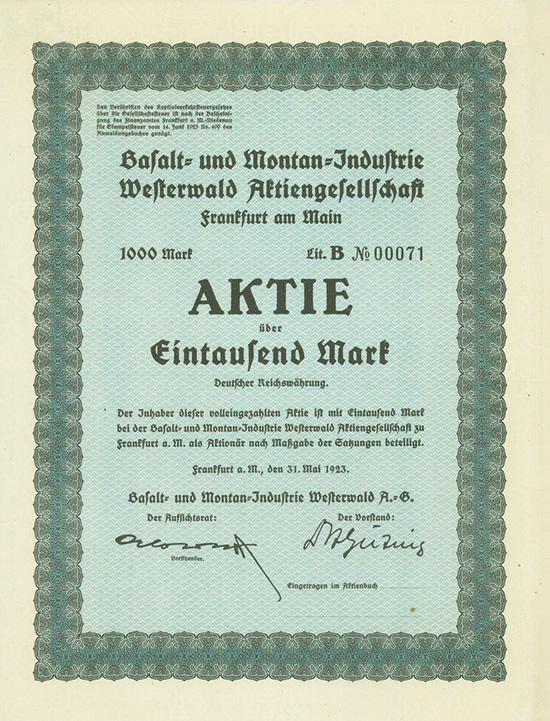 Basalt- und Montan-Industrie Westerwald AG