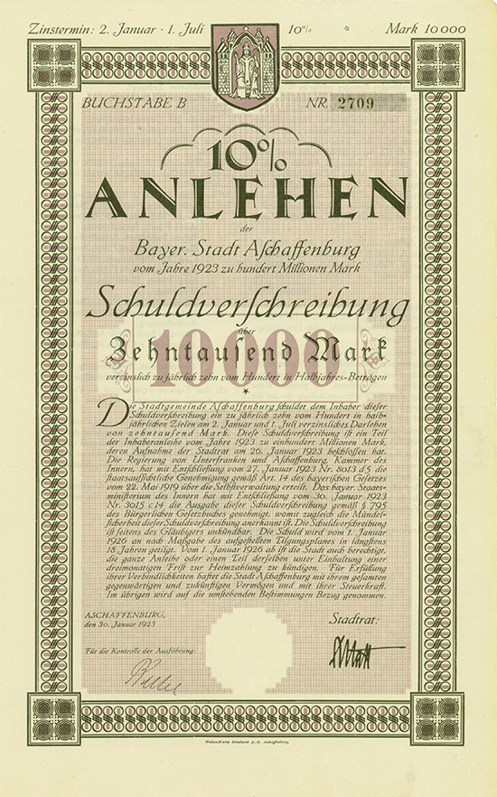 Bayer. Stadt Aschaffenburg [2 Stück]