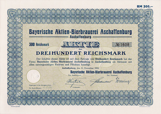 Bayerische Aktien-Bierbrauerei Aschaffenburg