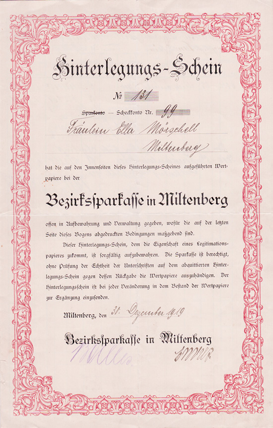 Bezirkssparkasse in Miltenberg