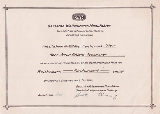 Deutsche Wollenwaren Manufaktur AG