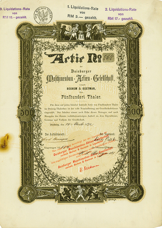 Duisburger Maschinenbau-Actien-Gesellschaft, vormals Bechem & Keetman 