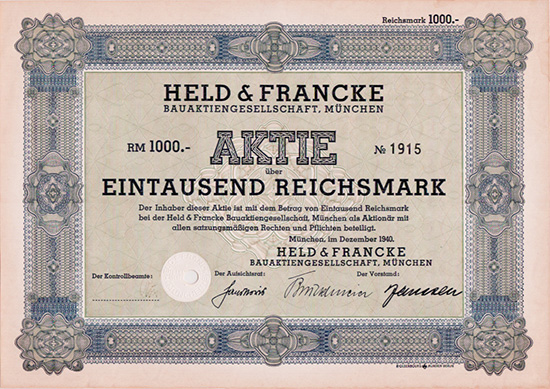 Held & Francke Bauaktiengesellschaft