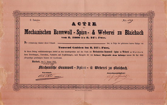 Mechanische Baumwoll-Spinn- & Weberei zu Blaichach