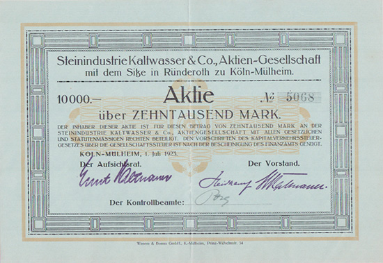 Steinindustrie Kaltwasser & Co. AG