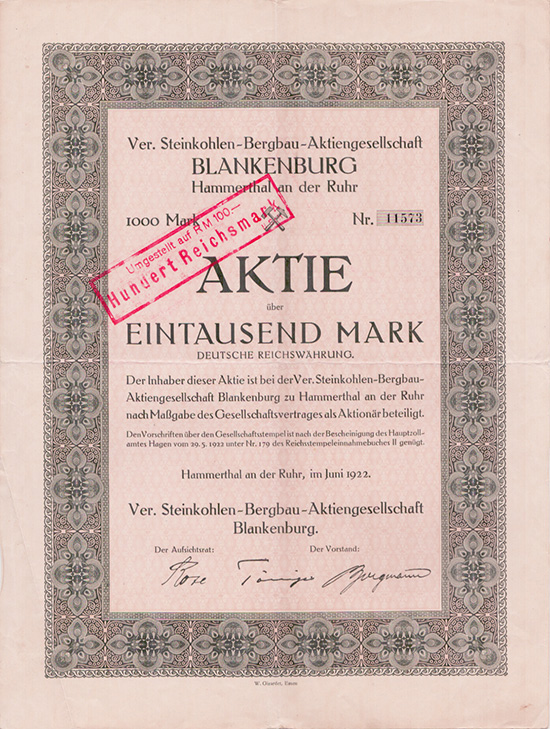Ver. Steinkohlen-Bergbau-AG Blankenburg