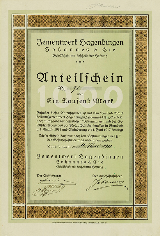 Zementwerk Hagendingen Johannes & Cie. GmbH