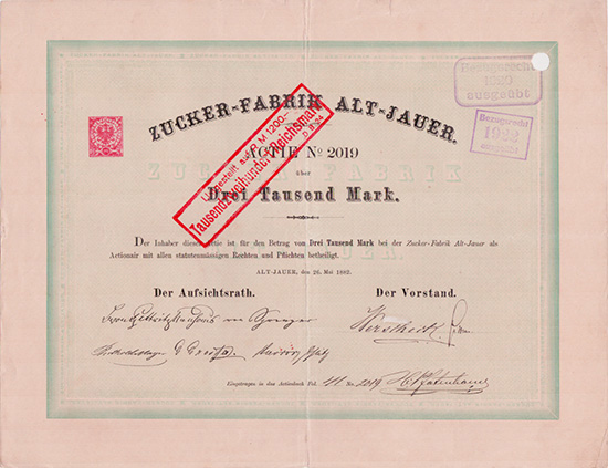 Zucker-Fabrik Alt-Jauer