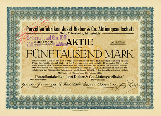 Porzellanfabriken Josef Rieber & Co. AG