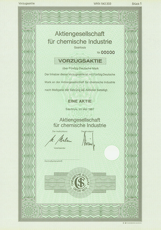 Aktiengesellschaft für chemische Industrie