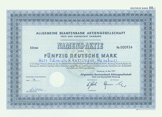 Allgemeine Beamtenbank AG