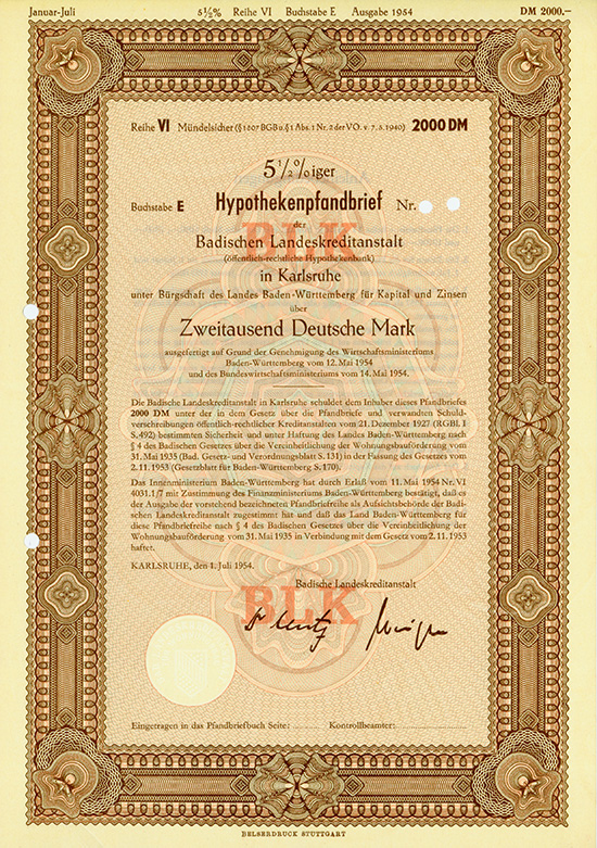Badische Landeskreditanstalt (Öffentlich-Rechtliche Hypothekenbank)