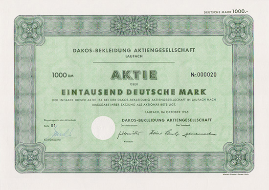 Dakos-Bekleidungs AG