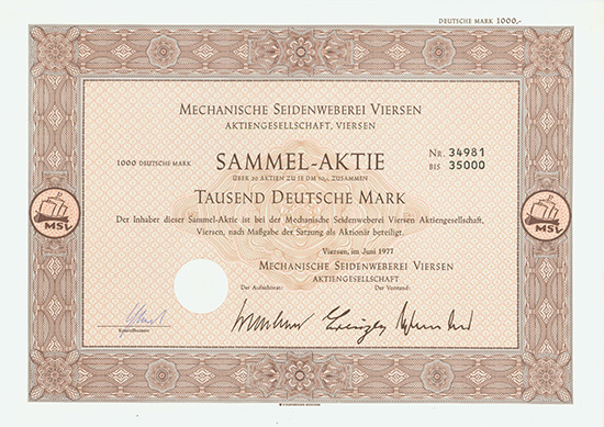 Mechanische Seidenweberei Viersen AG