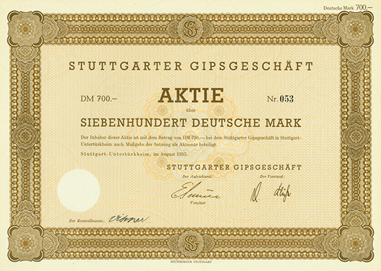 Stuttgarter Gipsgeschäft