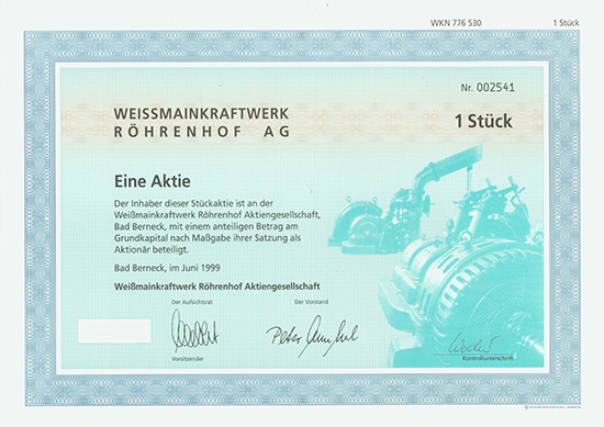 Weissmainkraftwerk Röhrenhof AG