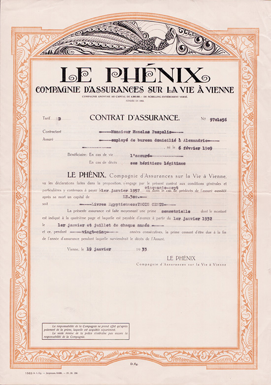 LE PHÉNIX Compagnie d'Assurances sur la Vie à Vienne