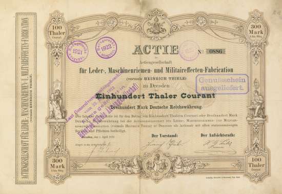 Actiengesellschaft für Leder-, Maschinenriemen- und Militaireffecten-Fabrication (vormals Heinrich Thiele)
