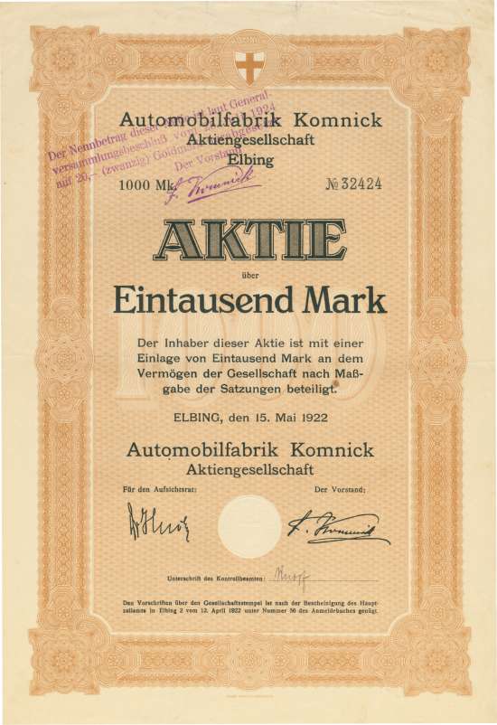 Automobilfabrik Komnick AG