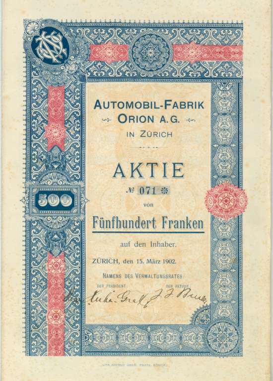 Automobil-Fabrik Orion AG
