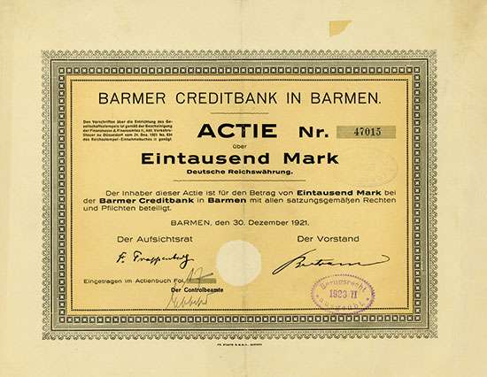 Barmer Creditbank in Barmen
