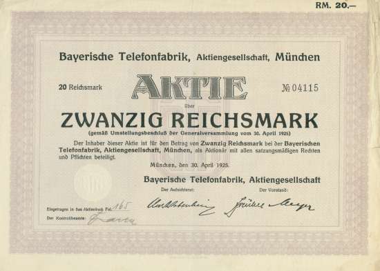Bayerische Telefonfabrik AG