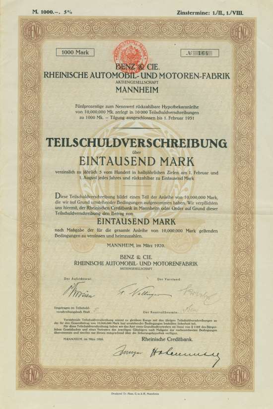 Benz & Cie., Rheinische Automobil- und Motoren-Fabrik AG