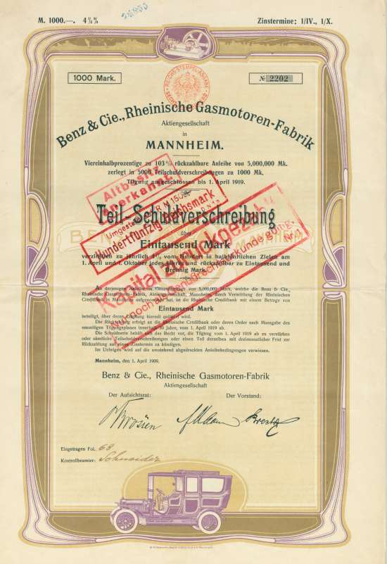 Benz & Cie., Rheinische Gasmotoren-Fabrik AG