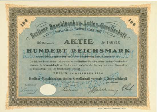 Berliner Maschinenbau-Actien-Gesellschaft vormals L. Schwartzkopff