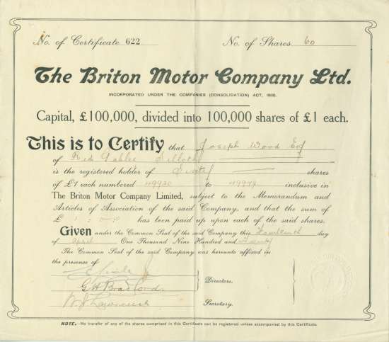 Briton Motor Company, Ltd.