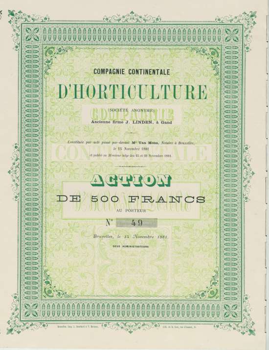 Compagnie Continentale d'Horticulture Société Anonyme