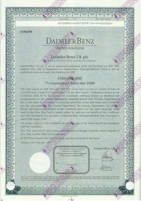 Daimler-Benz UK plc
