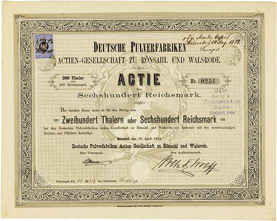 Deutsche Pulverfabriken Actien-Gesellschaft zu Rönsahl und Walsrode