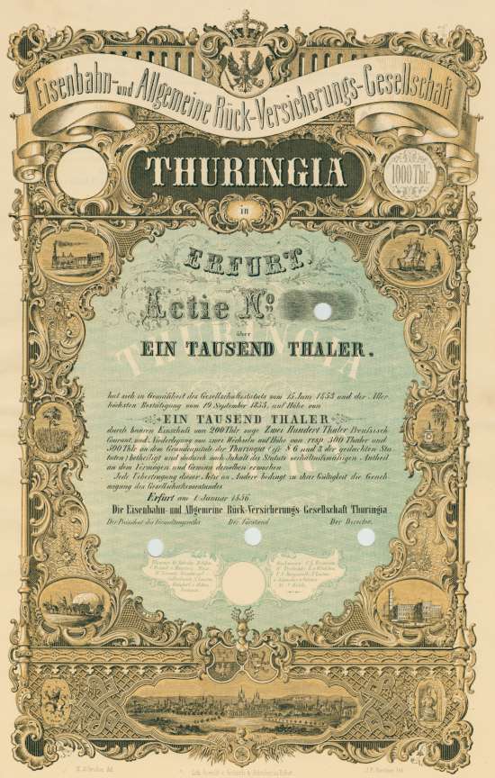 Eisenbahn- und Allgemeine Rück-Versicherungs-Gesellschaft Thuringia in Erfurt