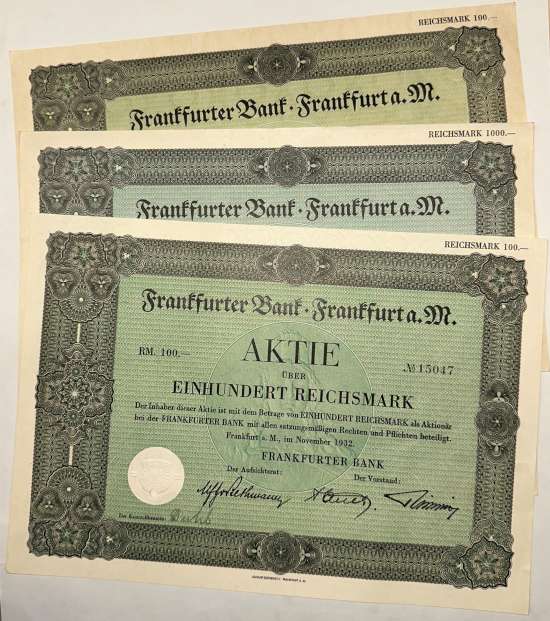 Frankfurter Bank [3 Stück]