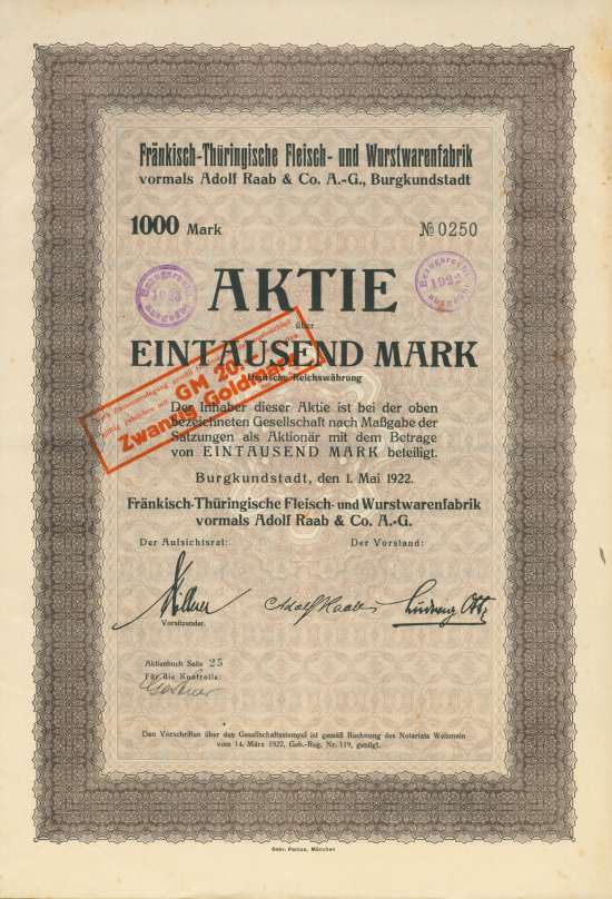 Fränkisch-Thüringische Fleisch- und Wurstwarenfabrik vorm. Adolf Raab & Co. AG