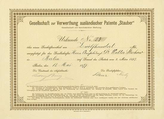 Gesellschaft zur Verwerthung ausländischer Patente 