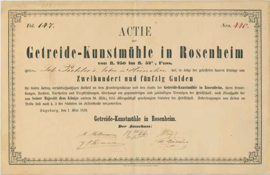 Getreide-Kunstmühle in Rosenheim