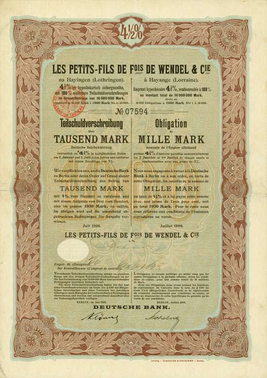 Les Petits-Fils de Fois de Wendel & Cie.