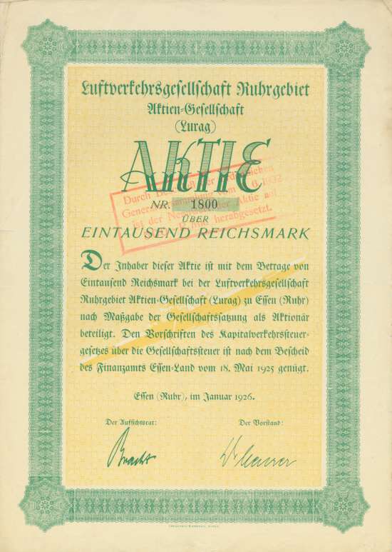 Luftverkehrsgesellschaft Ruhrgebiet AG (Lurag)