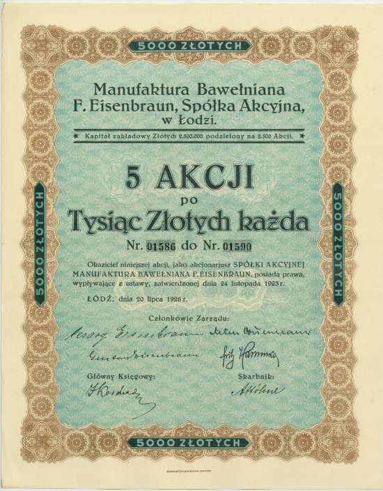 Manufaktura Bawełniana F. Eisenbraun Spółka Akcyjna