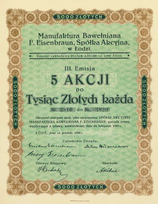 Manufaktura Bawełniana F. Eisenbraun Spółka Akcyjna