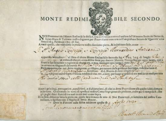 Monte Redimibile Secondo della Città di Firenze