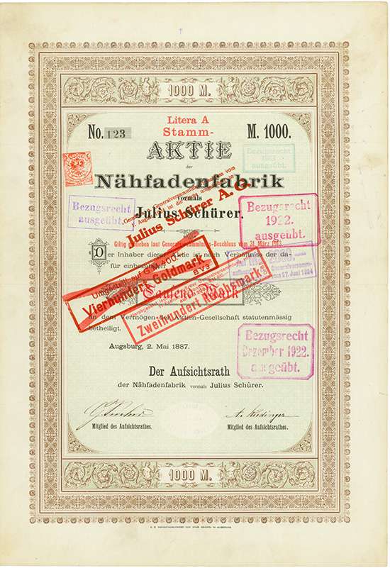 Nähfadenfabrik vormals Julius Schürer