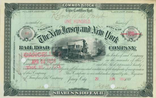 New Jersey and New York Rail Road Company
