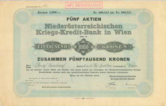 Niederösterreichische Kriegs-Kredit-Bank