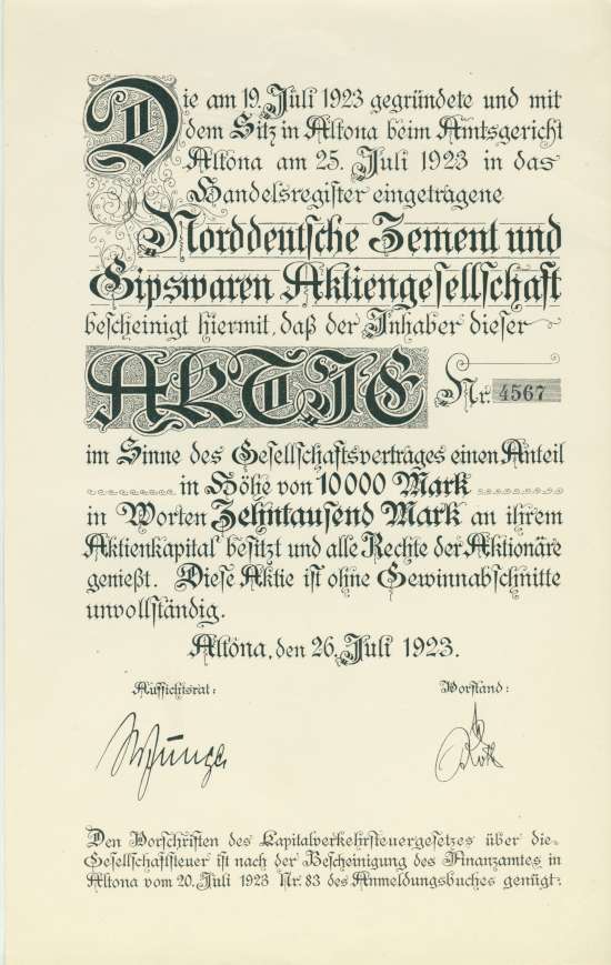 Norddeutsche Zement und Gipswaren AG