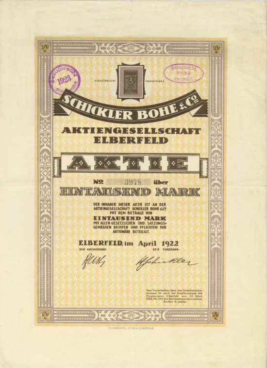 Schickler, Bohe & Co. AG