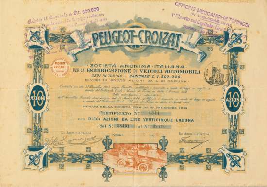 Società Anonima Italiana per la Fabbricazione di Automobili Peugeot-Croizat