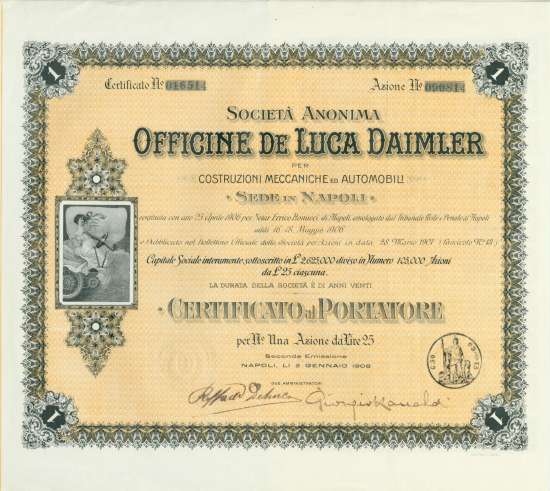 Società Anonima Officine de Luca Daimler per Costruzioni Meccaniche ed Automobili